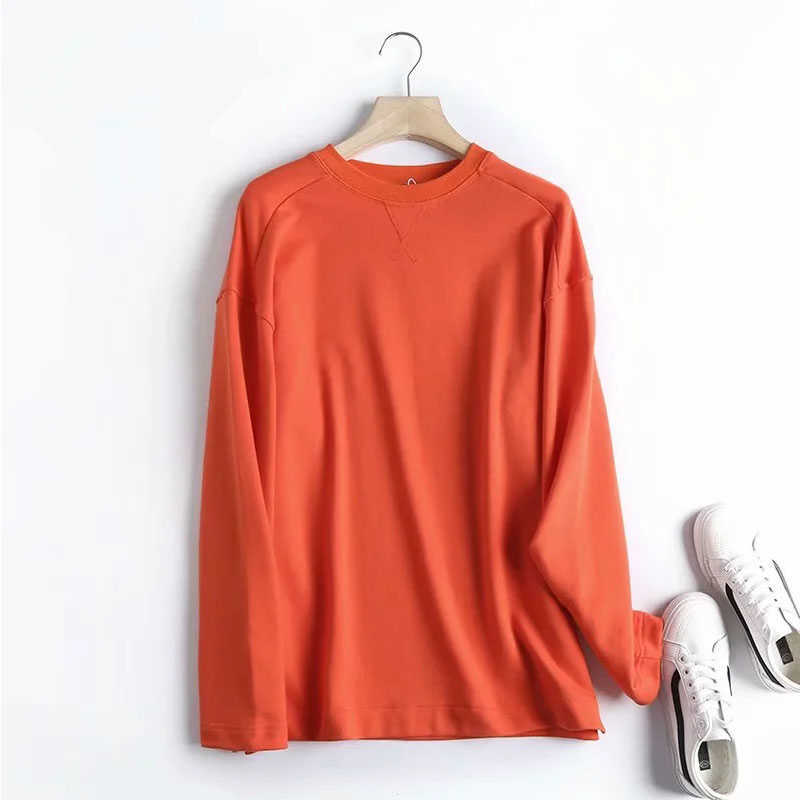 Sweatshirt Women Fashion Solid Sweatshirts Oversize Long Sleeve O Neck Loose Pullovers Female Tops 04 210628