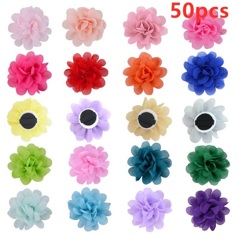 50/100pcs Dog Collar Flowers Multicolor Pet Flower Bow Tie Charms Puppy Small Cat Grooming Accessories Apparel