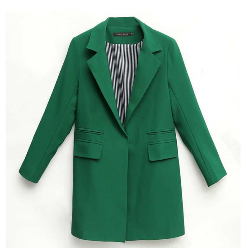 High quality casual ladies jacket blazer Spring and autumn slim long women's small suit fashion female 210527, Black
High quality casual ladies jacket blazer Spring and autumn slim long women's small suit fashion female 210527, Black