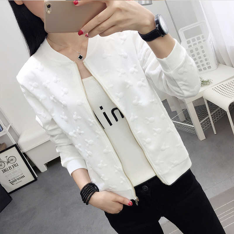 Winter Flight white black bomber jacket women and women's coat clothes ladies Short cardigan 210607