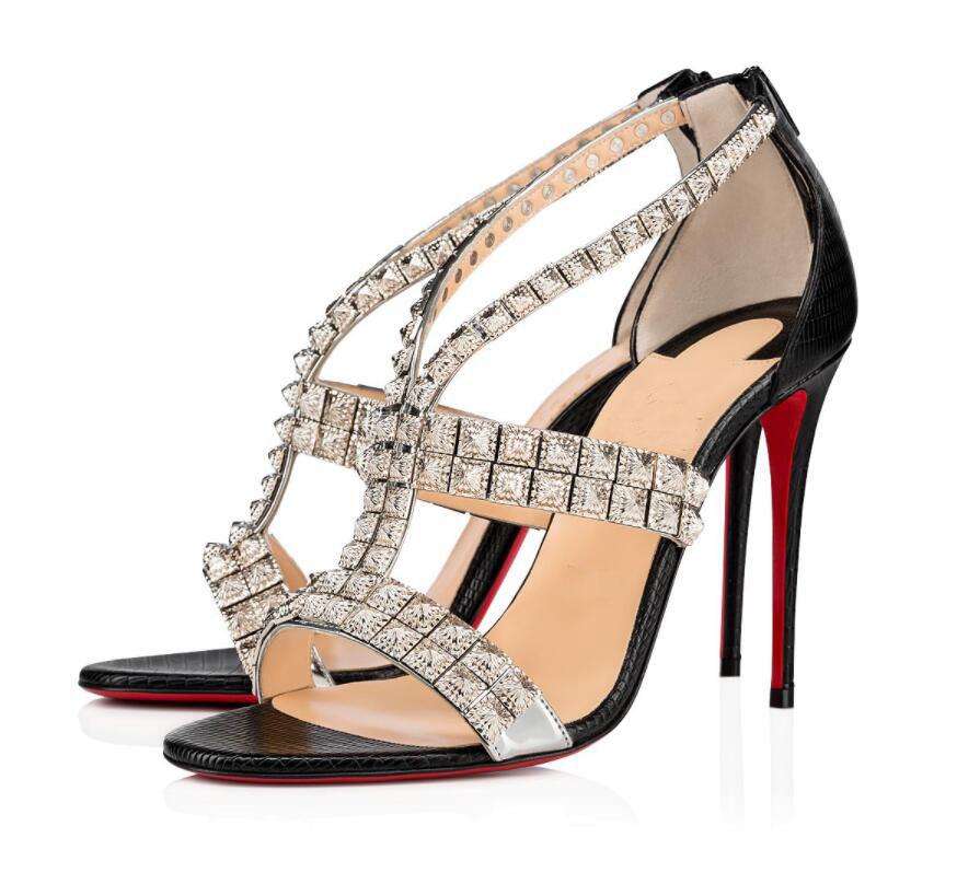 Summer Fashion Wedding Heels Women JPVC Studs Red Bottom Sandals Shoes Sexy High Heels Pointed Toe Gladiator Sandal Red Soles Pumps
Summer Fashion Wedding Heels Women JPVC Studs Red Bottom Sandals Shoes Sexy High Heels Pointed Toe Gladiator Sandal Red Soles Pumps