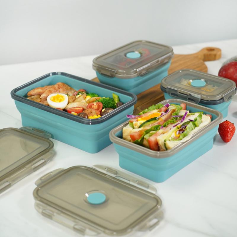 Dinnerware Sets Portable Bento Lunch Box Home Kitchen Tools Waterproof Easy Silicone Container Microware
Dinnerware Sets Portable Bento Lunch Box Home Kitchen Tools Waterproof Easy Silicone Container Microware
