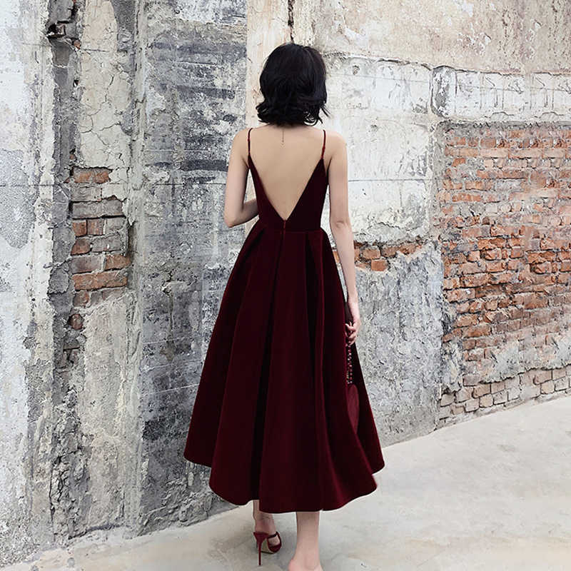 TWOTYLE Summer Backless Dress For Women V Neck Spaghetti Strap Sleeveless High Waist Sexy Party Dresses Female Fashion 210623