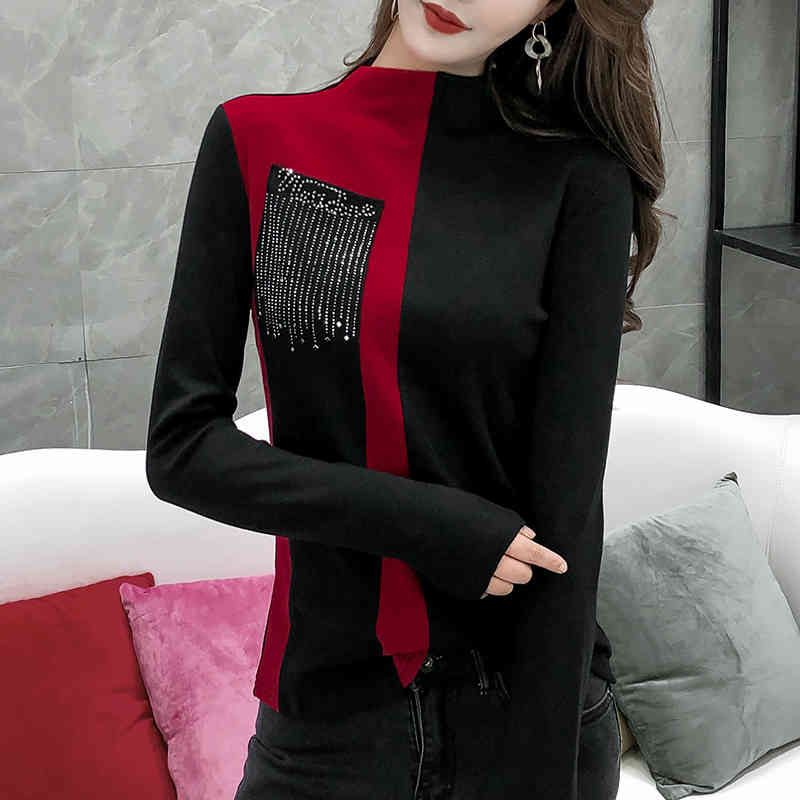 poleras mujer de moda long sleeve shirt women tee femme clothes stranger things t Patchwork 7557 50 210427