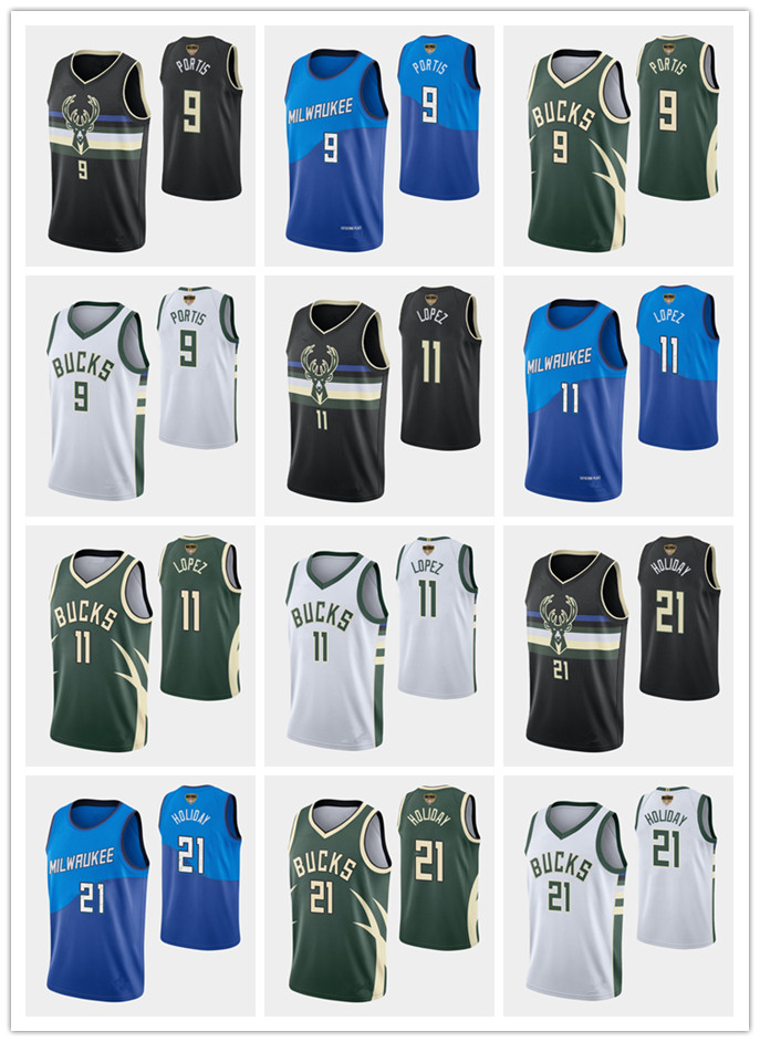 MilwaukeeBucksMEN 2021 Finals Champions #21 Jrue Holiday #11 Brook Lopez #9 Bobby Portis basketball Jersey City Swingman, Black
MilwaukeeBucksMEN 2021 Finals Champions #21 Jrue Holiday #11 Brook Lopez #9 Bobby Portis basketball Jersey City Swingman, Black