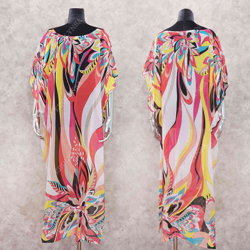 Beach Dress Kaftan Pareo Sarongs Sexy Cover-Up Chiffon Bikini Swimwear Tunic Swimsuit Bathing Suit Cover Ups Robe De Plage #Q97 210420