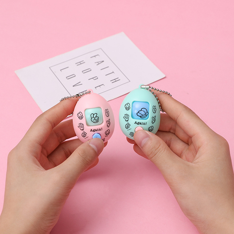 Fidget Toys Guess Fist Egg Stone Scissors Cloth Game Egg Draw Key Chain Pendant Twist Toy Manufacturer Wholesale