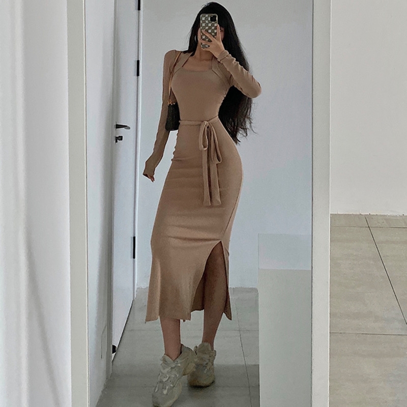 WOMENGAGA Sexy Turtleneck Bandage High Waist Slim Slit Long Sleeve Mid-Calf Dress Robe Dresses 8KLQ 210603, Khaki
WOMENGAGA Sexy Turtleneck Bandage High Waist Slim Slit Long Sleeve Mid-Calf Dress Robe Dresses 8KLQ 210603, Khaki