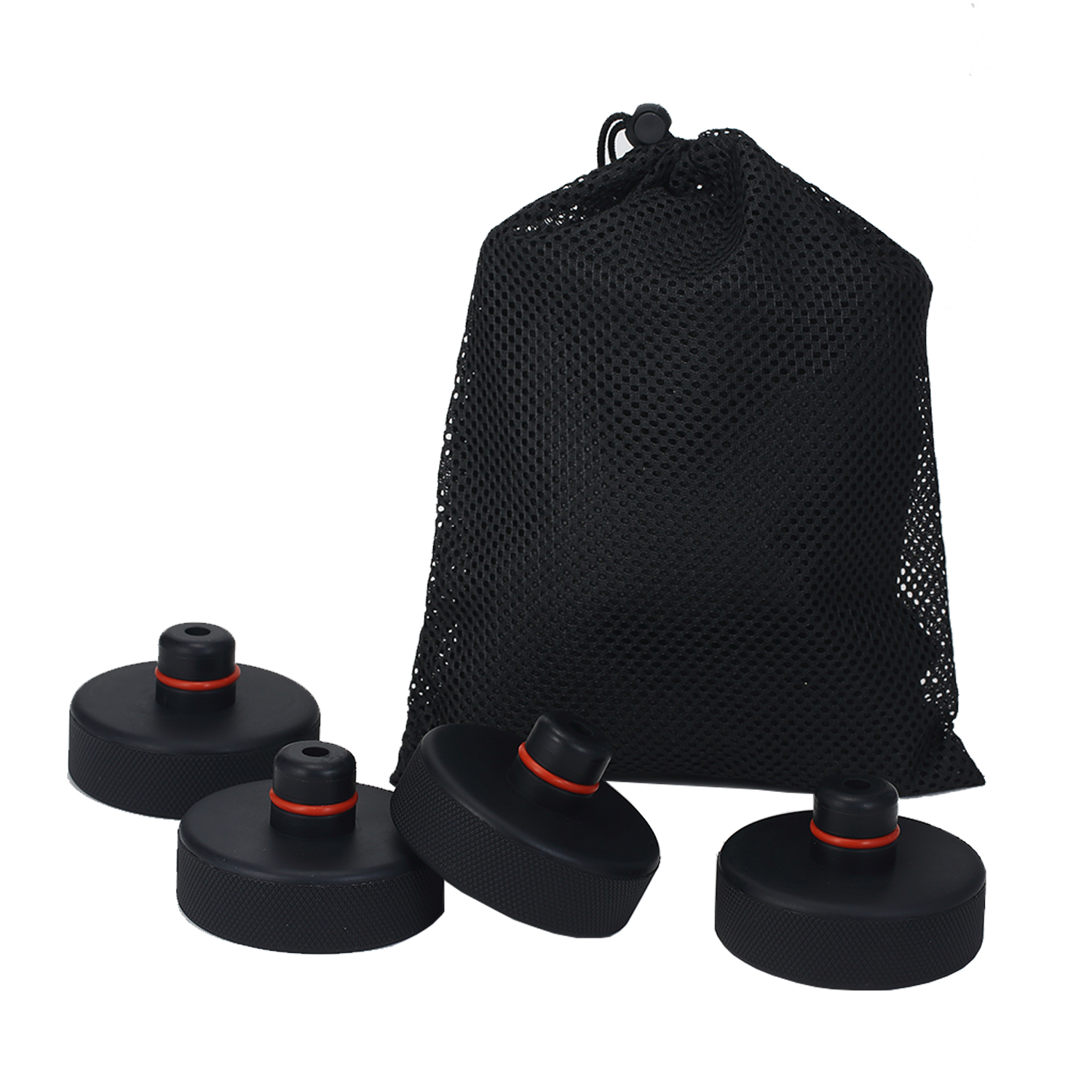 4pcs Car Black Rubber Jack Lift Point Pad Adapter For Tesla Model 3/S/X Tool Chassis Jack Kit Auto Styling Accessories