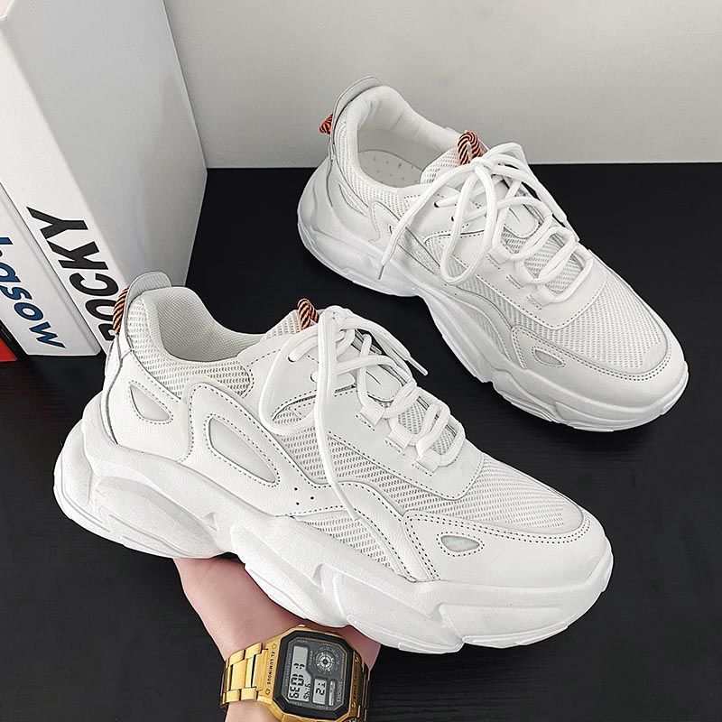 Mens Shoes 2021 Summer Mesh Breathable Sports Casual Daddy Teenagers All-Match Height Increasing Ins Fashion, White
Mens Shoes 2021 Summer Mesh Breathable Sports Casual Daddy Teenagers All-Match Height Increasing Ins Fashion, White