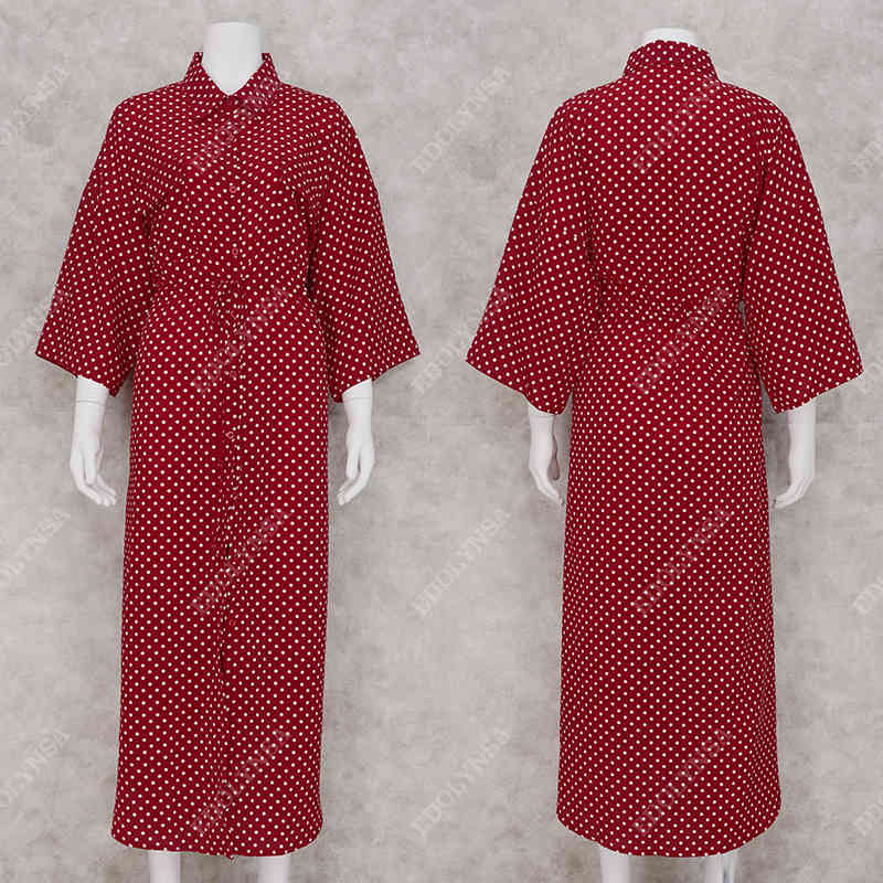 Bikini Cover-ups Red Boho Dot Printed Summer Beach Dress Plus Size Women Wear Swim Suit Cover Up robe de plage Q1063 210420