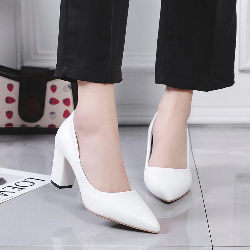 Dress Shoes 2021 Women Spring Square Heel High Heels Woman Classic Slip On Ladies Pu Leather Pointed Toe Pumps Work Designer Brand, 3cm white
Dress Shoes 2021 Women Spring Square Heel High Heels Woman Classic Slip On Ladies Pu Leather Pointed Toe Pumps Work Designer Brand, 3cm white