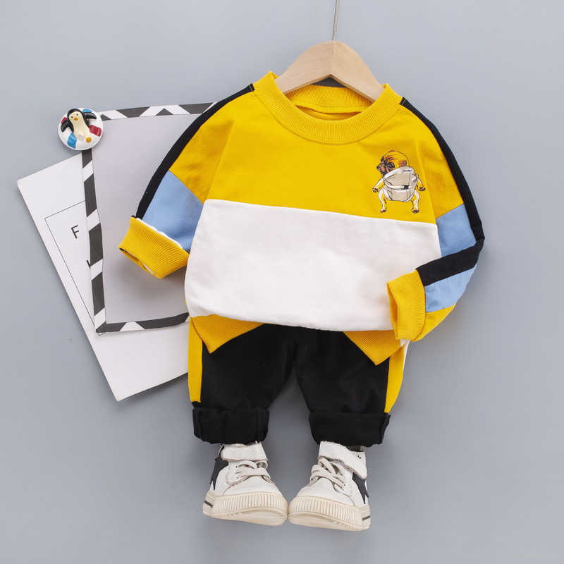 0-5 years Spring Boy Clothing set Casual Fashion Cartoon dog T-shirt+ Pant Kid Children baby toddler boy clothing 210615