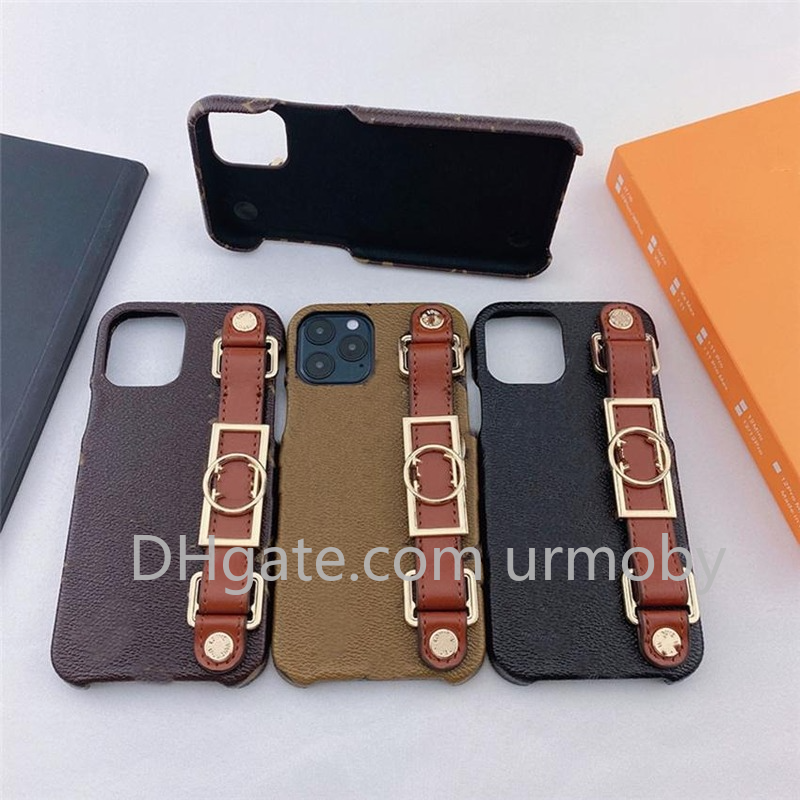 Designer Brown Flower Pattern Phone Cases for iPhone 12 11 pro max X XR 7 8plus Leather Wristband Luxury Cellphone Cover, White grid
Designer Brown Flower Pattern Phone Cases for iPhone 12 11 pro max X XR 7 8plus Leather Wristband Luxury Cellphone Cover, White grid