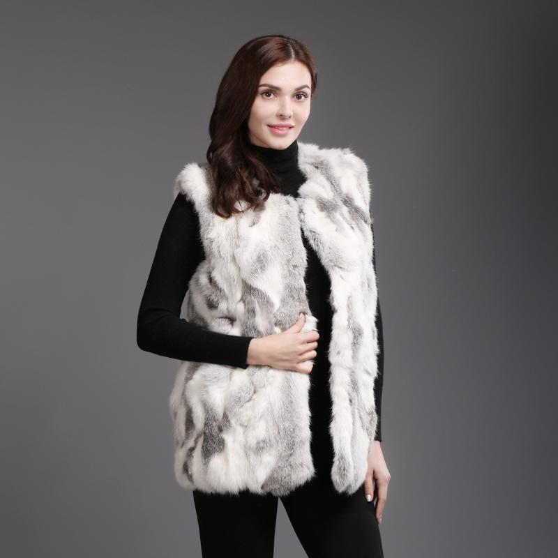 Female Real Fur Vest Women 100% Natural Sleeveless Coat 2021 Fashion Winter Warm Gilet Women's & Faux