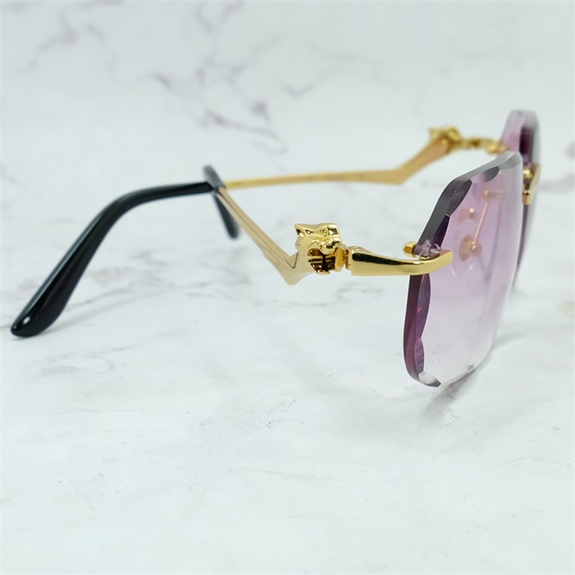 Designer Sunglasses Panther Diamond Cut French Driving Shades Eyewear Luxury Rimless Mens Accessories Fashion Sun Glass
Designer Sunglasses Panther Diamond Cut French Driving Shades Eyewear Luxury Rimless Mens Accessories Fashion Sun Glass