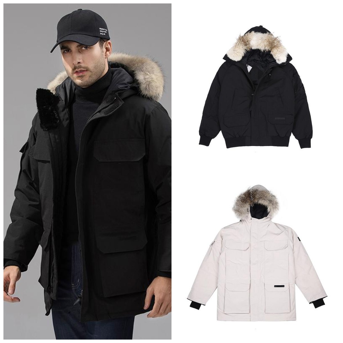 NEW US Men winter down puffer bomber jacket jaqueta thicken wolf fur fourrure fluffy hoodie hoodies coat manteau outdoor Male windproof warm parka size XS- E1015, Dustbag
NEW US Men winter down puffer bomber jacket jaqueta thicken wolf fur fourrure fluffy hoodie hoodies coat manteau outdoor Male windproof warm parka size XS- E1015, Dustbag