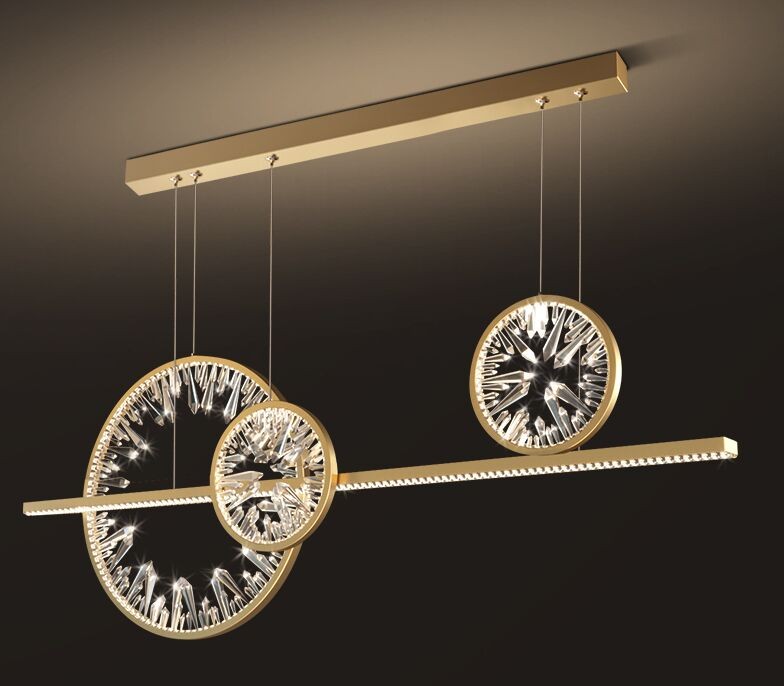 Gold Modern Creative LED Chandelier Dining Room Crystal Long Pendant Lamp Restaurant Coffee Shop Bar Round Rings Hanging Light
Gold Modern Creative LED Chandelier Dining Room Crystal Long Pendant Lamp Restaurant Coffee Shop Bar Round Rings Hanging Light