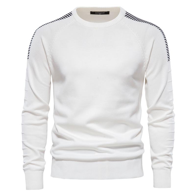 Men's Sweaters 2021 Spring And Autumn White Sweater Casual Round Neck Oversized Winter Slim Black Bottoming Top, White;black
Men's Sweaters 2021 Spring And Autumn White Sweater Casual Round Neck Oversized Winter Slim Black Bottoming Top, White;black