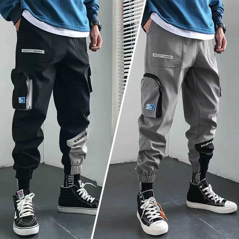 Streetwear Hip Hop Joggers Men Cargo Pants Autumn Winter Men Casual Pants Fashion Multi Pockets Trousers Plus Size 3XL 210528