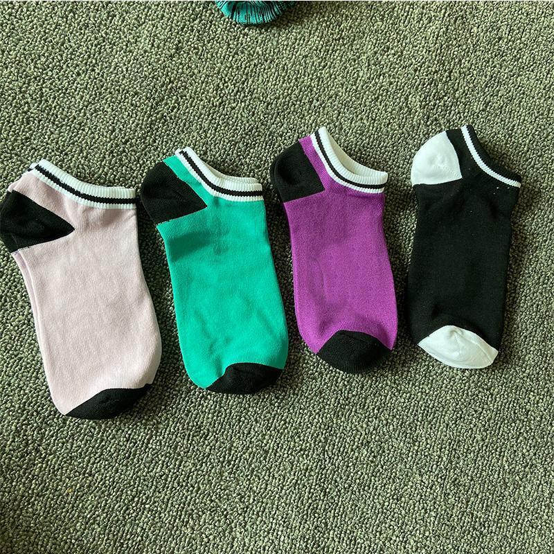 DHL Free Pink Black Socks Adult Cotton Short Ankle Socks Sports Basketball Soccer Teenagers Cheerleader New Sytle Girls Sock with Tags wq