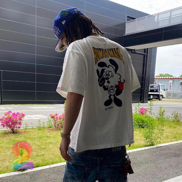 Men' T-Shirts Women' Human Made Cartoon Short Sleeve Oversize High Street Hip-hop Casual Tshirts, Lengsuanling-white
Men' T-Shirts Women' Human Made Cartoon Short Sleeve Oversize High Street Hip-hop Casual Tshirts, Lengsuanling-white