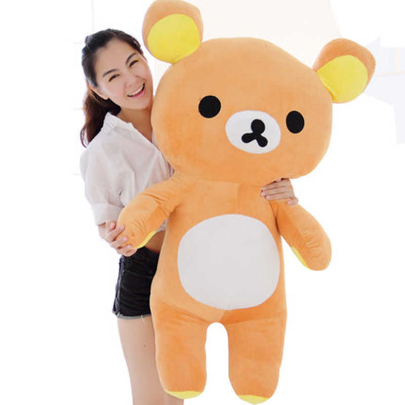 80cm San-x Rilakkuma Relax Bear Lovely Stuffed Toys Cute Soft Pillow Plush Toy Doll Gifts for Children 2021 Q0727