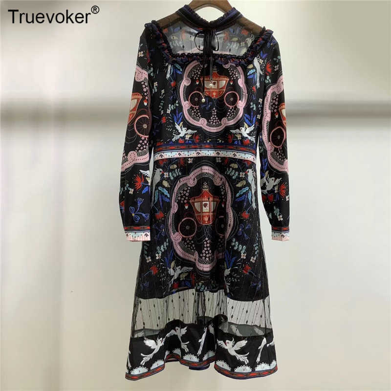 Truevoker Spring Runway Fashion Women's Full Sleeve Print Black Lace Mid Calf Party Dresses 210602
Truevoker Spring Runway Fashion Women's Full Sleeve Print Black Lace Mid Calf Party Dresses 210602