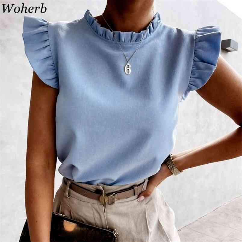 Elegant Ruffle Flying Sleeve Blouse Women Korean Fashion Chic Tops Shirt Summer Office Lady Casual All Match Blusas 210519, Apricot
Elegant Ruffle Flying Sleeve Blouse Women Korean Fashion Chic Tops Shirt Summer Office Lady Casual All Match Blusas 210519, Apricot