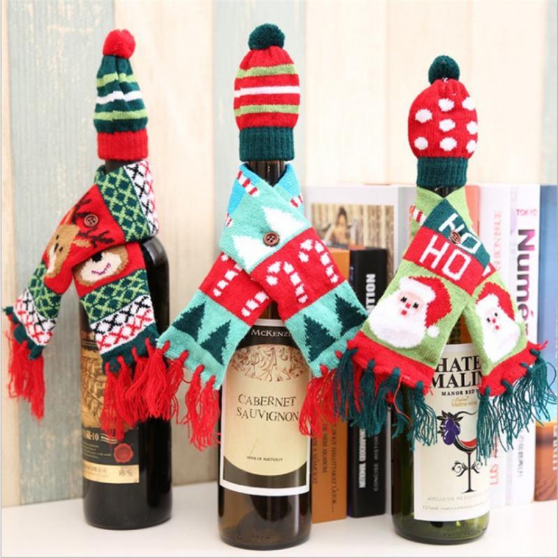 Christmas Decorations 1Pcs Wine Bottle Cover Set Santa Claus With Hats Xmas Home Party Ornament Table
Christmas Decorations 1Pcs Wine Bottle Cover Set Santa Claus With Hats Xmas Home Party Ornament Table