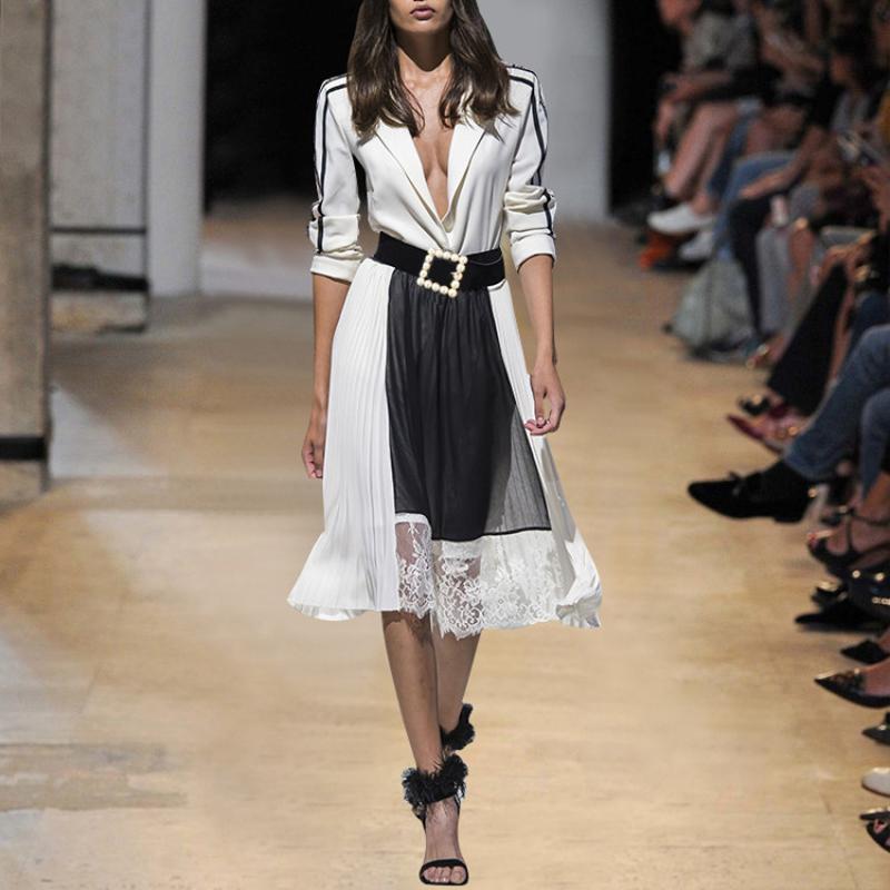 Casual Dresses HIGH STREET Fashion 2021 Summer Designer Runway Dress Women' Elegant White Letter Sleeve Patchwork Lace Beading Belt
Casual Dresses HIGH STREET Fashion 2021 Summer Designer Runway Dress Women' Elegant White Letter Sleeve Patchwork Lace Beading Belt