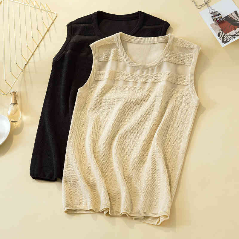 Casual Plus Size O Neck Sleeveless Tops Vest Female Korean Fashion Clothing Women Tank Top Blusas Mujer De Moda 9832 210506