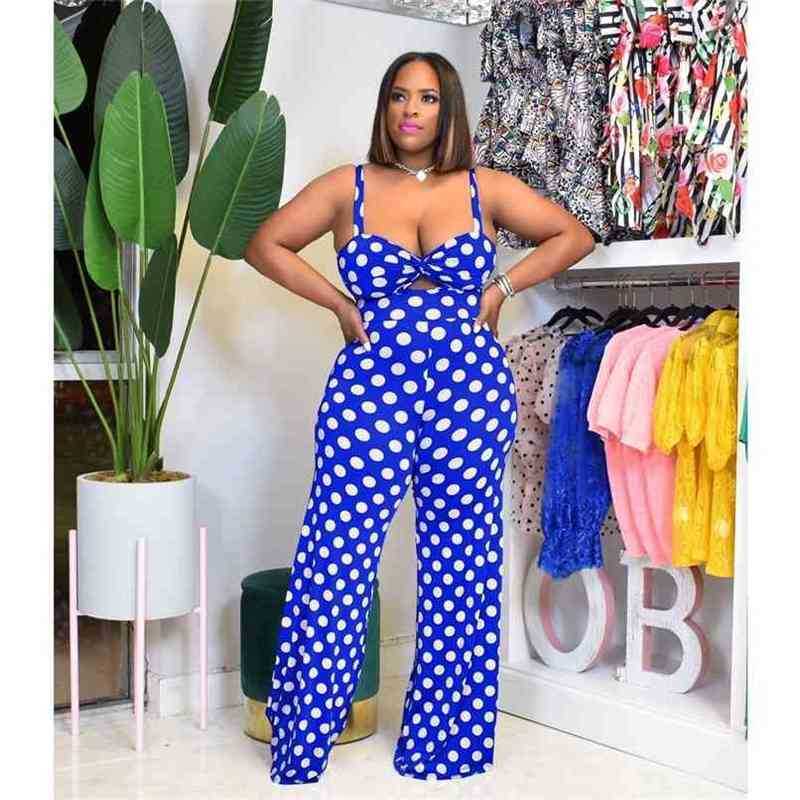 Fashion Elegant Dot Printed High Waist Wide Leg Pants Trousers Street Hipster Spaghetti Strap Rompers Women Jumpsuits 210525, Multi
Fashion Elegant Dot Printed High Waist Wide Leg Pants Trousers Street Hipster Spaghetti Strap Rompers Women Jumpsuits 210525, Multi