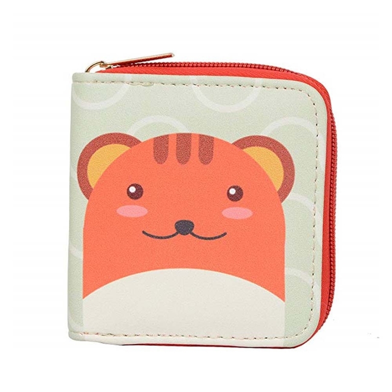 PU leather color printing cartoon animal pattern will join hands to take the new high-capacity zero wallet, Orange
PU leather color printing cartoon animal pattern will join hands to take the new high-capacity zero wallet, Orange