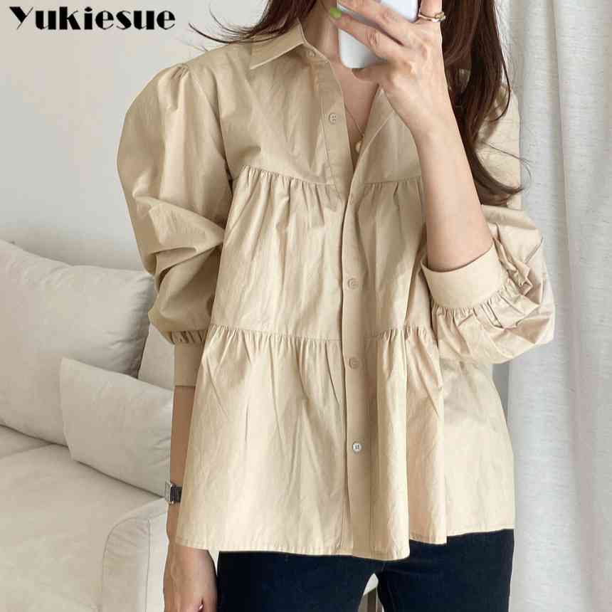Fashion Spring Loose Single-breasted Shirts for Women blouse Turn-down Collar Long Sleeve Female Solid Blouses Tops 210518, Brown
Fashion Spring Loose Single-breasted Shirts for Women blouse Turn-down Collar Long Sleeve Female Solid Blouses Tops 210518, Brown