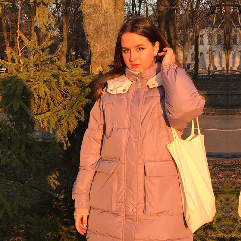 Orwindny Long Winter Coat Women Solid XS-2XL Warm Parkas Female Hooded Padded Clothing Snow Wear Jackets 210819