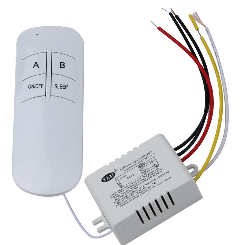 Wireless ON/OFF 1/2/3 Ways 220V Lamp Remote Control Switch Receiver Transmitter Controller Indoor Lamp Home Replacements Parts