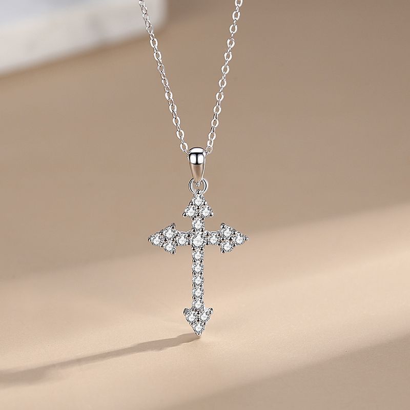 Necklaces 925 Sterling Silver Cross Women's Japanese and Korean Full Diamond Neck Chain Personality Net Red Ins Clavicle
Necklaces 925 Sterling Silver Cross Women's Japanese and Korean Full Diamond Neck Chain Personality Net Red Ins Clavicle
