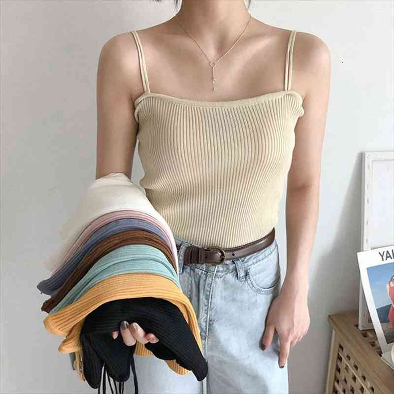 Spring And Summer Womens Bottoming Viscose Knitted Camisole Students Slim Solid Color Inside, White
Spring And Summer Womens Bottoming Viscose Knitted Camisole Students Slim Solid Color Inside, White