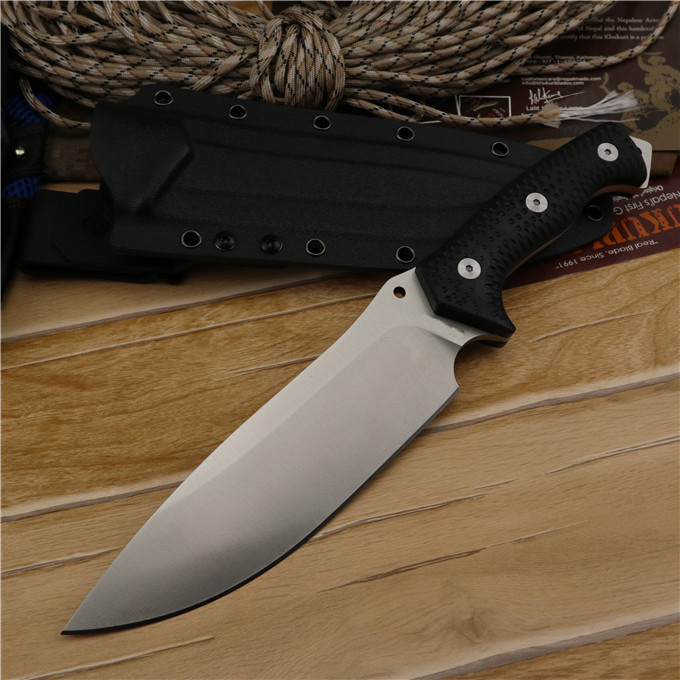 High End Strong Survival Straight Knife A2 Steel Drop Point Satin Blade Full Tang Black G-10 Handle Knives With Kydex
High End Strong Survival Straight Knife A2 Steel Drop Point Satin Blade Full Tang Black G-10 Handle Knives With Kydex