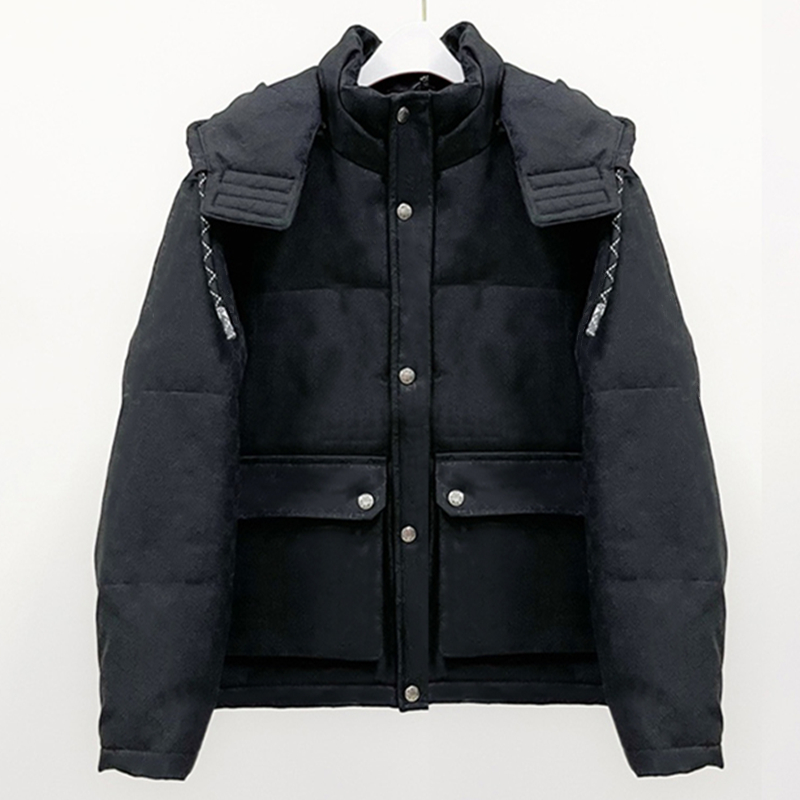 Designer Mens Down Coats Jacket Thicken Winter Fashion Warm Jacquard Nylon Stitching Coat Hood Drawstring Letter Two Different Styles of Colors Can Choose, Black-1
Designer Mens Down Coats Jacket Thicken Winter Fashion Warm Jacquard Nylon Stitching Coat Hood Drawstring Letter Two Different Styles of Colors Can Choose, Black-1