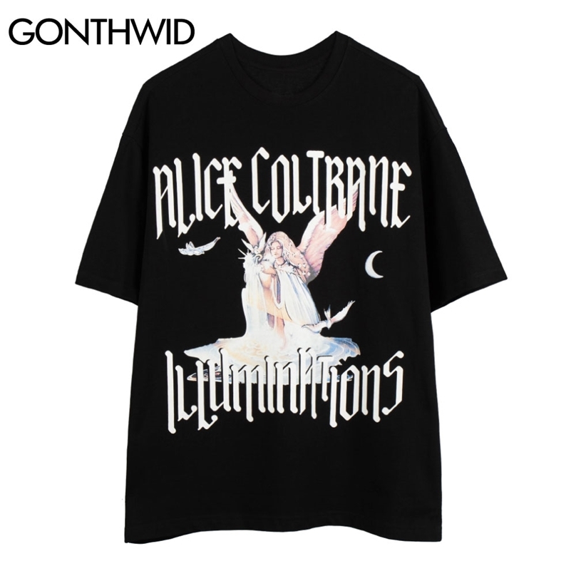 Tshirts Gothic Hip Hop Harajuku Streetwear Men Angel Print Short Sleeve T-Shirts Cotton Loose Casual Fashion Tops Male 210602, White
Tshirts Gothic Hip Hop Harajuku Streetwear Men Angel Print Short Sleeve T-Shirts Cotton Loose Casual Fashion Tops Male 210602, White