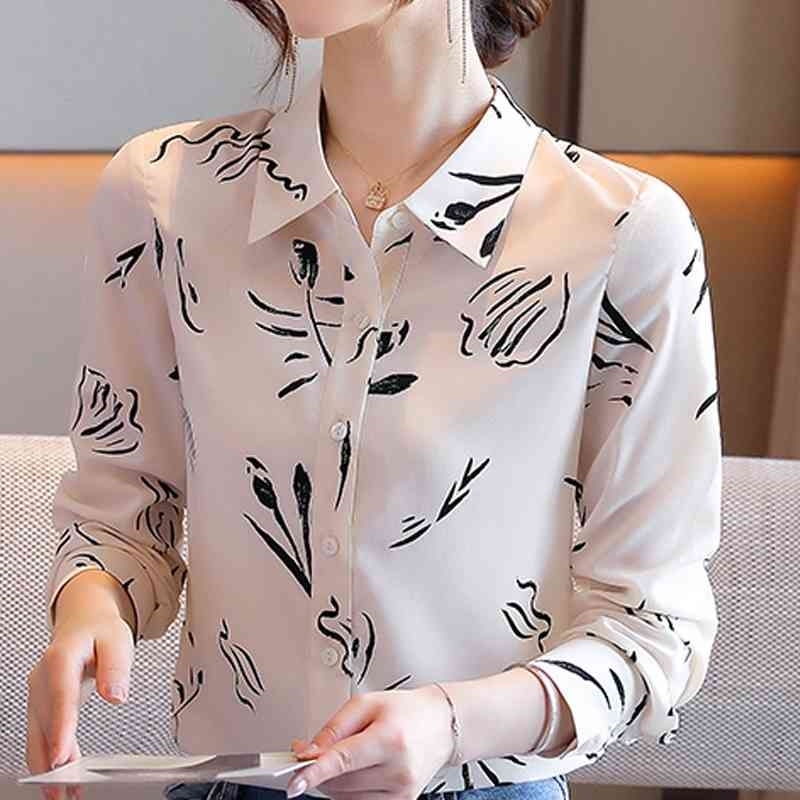 Blouse Women Blusas Mujer Turn Down Collar Office Women Blouse Print Chiffon Blouse Shirt Women Blouses Shirts Tops D462 210602, Apricot
Blouse Women Blusas Mujer Turn Down Collar Office Women Blouse Print Chiffon Blouse Shirt Women Blouses Shirts Tops D462 210602, Apricot