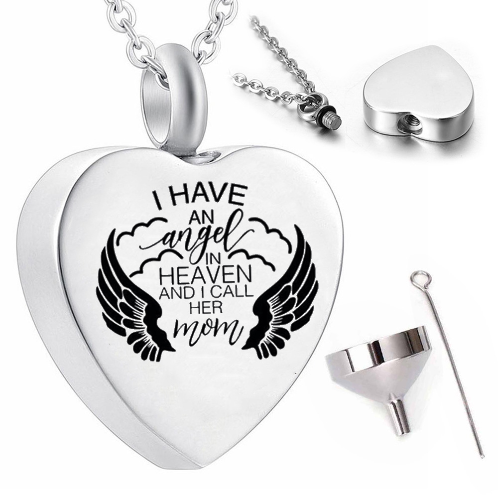 Stainless steel heart pendant necklace funeral souvenir ashes urn to Memorial family or pets
Stainless steel heart pendant necklace funeral souvenir ashes urn to Memorial family or pets
