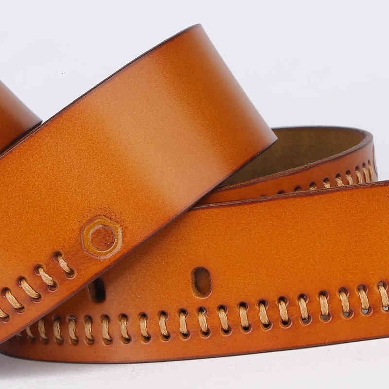 Waist Belt s Buckles Cowhide Men's Fashion Korean Cowboy Leather Needle Buckle