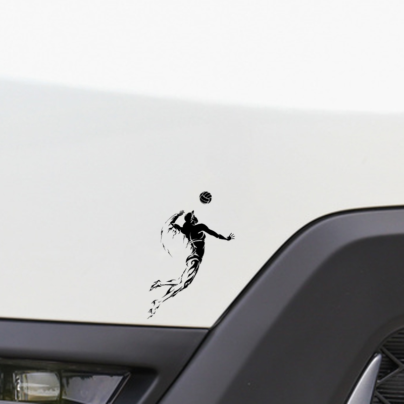 11.1*17.8CM Interesting Sport Volleyball Fitness Female Sport Decor Car Sticker Vinyl Accessories Silhouette C16-1383