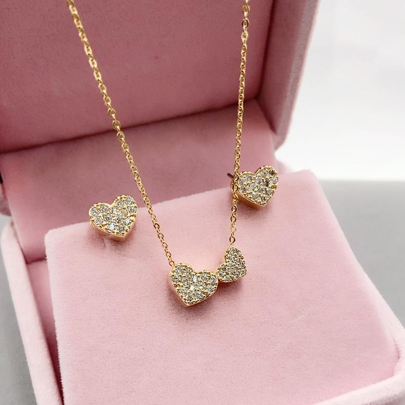 Earrings & Necklace Vanifin Fashion Jewelry Elegant Heart Zircon Micro Inlay With For Everyday Wedding Gift, Silver
Earrings & Necklace Vanifin Fashion Jewelry Elegant Heart Zircon Micro Inlay With For Everyday Wedding Gift, Silver