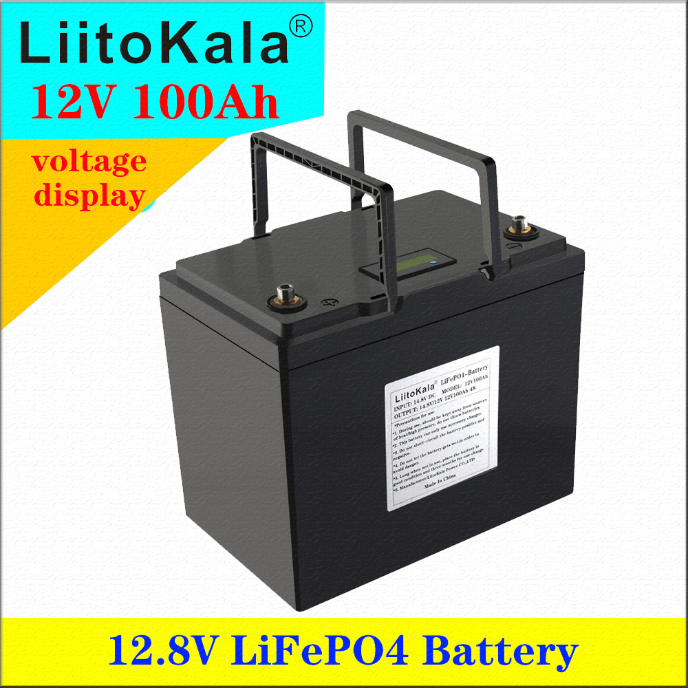 LiitoKala 12.8v 100Ah lifepo4 battery with bluetooth BMS 12V cell for go cart UPS Household appliances Inverter LCD
LiitoKala 12.8v 100Ah lifepo4 battery with bluetooth BMS 12V cell for go cart UPS Household appliances Inverter LCD