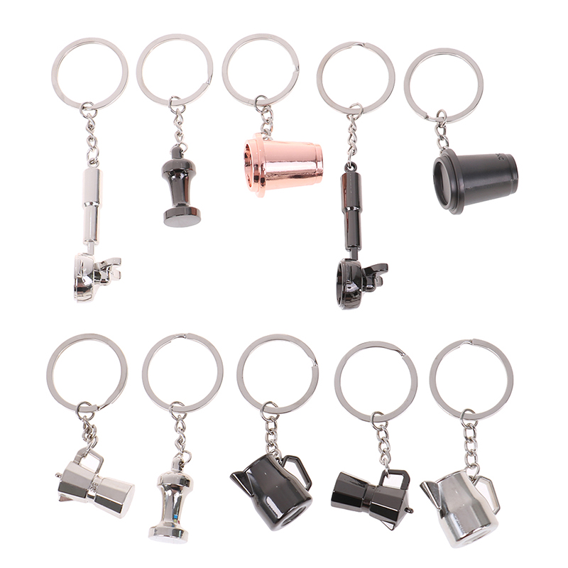 Creative Barista Coffee Tamper Keychain Coffee Machine Handle Moka Pitcher Keyring Portable Coffeeware Espresso Accessories Gift
Creative Barista Coffee Tamper Keychain Coffee Machine Handle Moka Pitcher Keyring Portable Coffeeware Espresso Accessories Gift