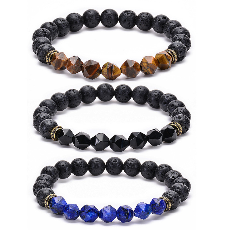 8mm Lava Stone beads men bracelet for women Rhombic shape bead bracelets Jewellery for pulsera hombre armband accessories, Black
8mm Lava Stone beads men bracelet for women Rhombic shape bead bracelets Jewellery for pulsera hombre armband accessories, Black